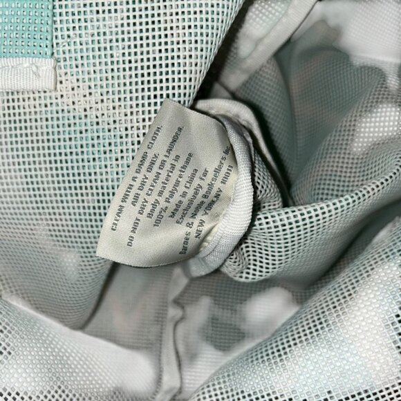 turquoise leaf lightweight tote bag leather straps - Picture 2 of 7